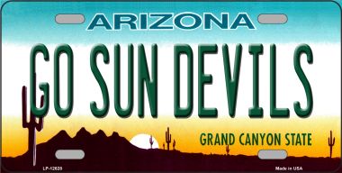 LP-12628 6 x 12 in. Go Sun Devils Novelty Metal License Plate