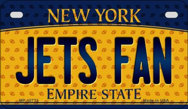 Jets Fan New York Novelty Metal Motorcycle Plate MP-10773