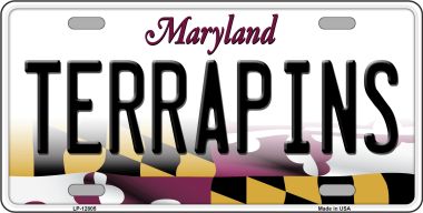 LP-12805 6 x 12 in. Terrapins Novelty Metal License Plate