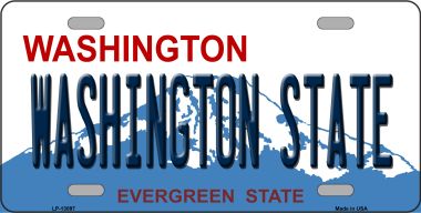 6 x 12 in. Washington State Novelty Metal License Plate