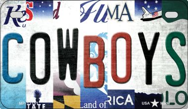 Cowboys Strip Art Novelty Metal Motorcycle Plate MP-13151