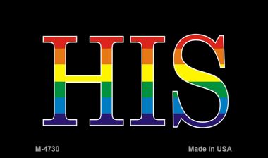 M-4730 3.5 x 2 in. HIS Rainbow Novelty Metal Magnet