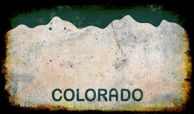 M-8122 3.5 x 2 in. Colorado Rusty Blank Background Novelty Magnet