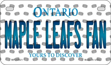 Maple Leafs Fan Ontario Novelty Metal Motorcycle Plate MP-10821