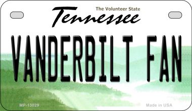 Vanderbilt Fan Novelty Metal Motorcycle Plate MP-13029