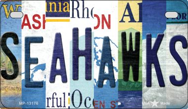 Seahawks Strip Art Novelty Metal Motorcycle Plate MP-13176