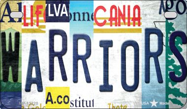 Warriors Strip Art Novelty Metal Motorcycle Plate MP-13220