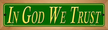 SMART BLONDE in God We Trust Novelty Wood Mounted Small Metal Street Sign WB-K-1276