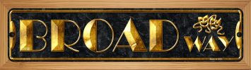 SMART BLONDE Broadway Theater Novelty Wood Mounted Small Metal Street Sign WB-K-1279