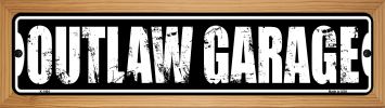 SMART BLONDE Outlaw Garage Novelty Wood Mounted Metal Small Street Sign WB-K-1404