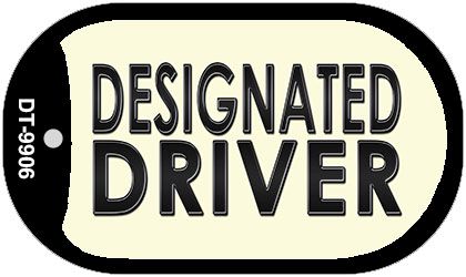 SMART BLONDE Designated Driver Novelty Metal Dog Tag Necklace DT-9906