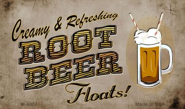 SMART BLONDE Root Beer Floats Novelty Metal Magnet M-9907
