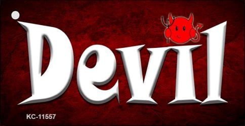 KC-11557 1.5 x 3 in. Devil Novelty Metal Key Chain