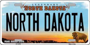 LP-10700 6 x 12 in. North Dakota Novelty Metal Vanity License Plate Tag -  Smart Blonde