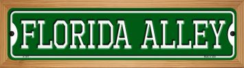 SMART BLONDE Florida Alley Novelty Wood Mounted Small Metal Street Sign WB-K-1071