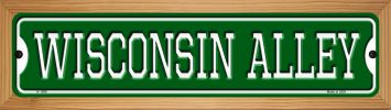 SMART BLONDE Wisconsin Alley Novelty Wood Mounted Small Metal Street Sign WB-K-1098