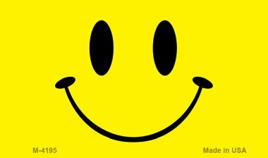 SMART BLONDE Happy Face Novelty Metal Magnet M-4195
