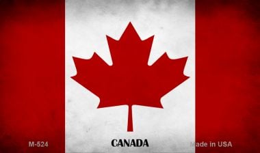 M-524 3.5 x 2 in. Canada Flag Novelty Metal Magnet