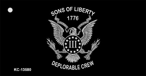 KC-13580 1.5 x 3 in. Sons of Liberty 1776 Novelty Metal Key Chain