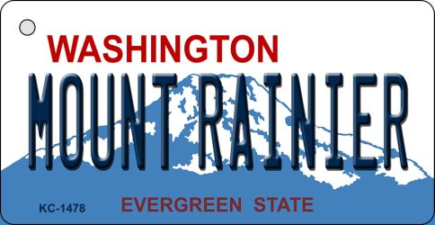 SMART BLONDE Mount Rainier Washington State License Plate Novelty Metal Key Chain KC-1478
