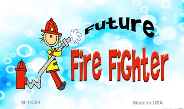 M-11539 3.5 x 2 in. Future Fire Fighter Novelty Metal Magnet