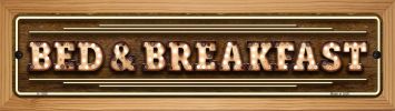 SMART BLONDE Bed and Breakfast Bulb Lettering Novelty Wood Mounted Small Metal Street Sign WB-K-1389