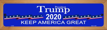 SMART BLONDE Blue Trump 2024 Novelty Wood Mounted Small Metal Street Sign WB-K-1403