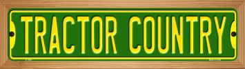 SMART BLONDE Tractor Country Novelty Wood Mounted Metal Small Street Sign WB-K-1408