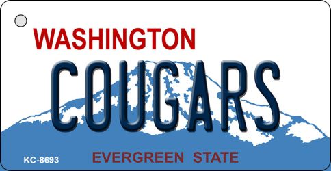 SMART BLONDE Cougars Washington State License Plate Novelty Metal Key Chain KC-8693