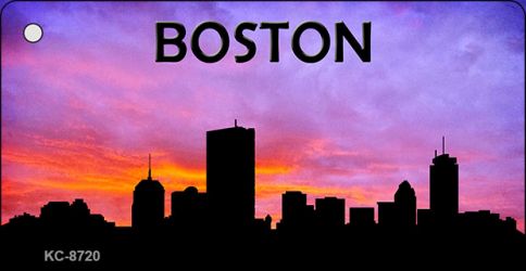 SMART BLONDE Boston Silhouette Novelty Metal Key Chain KC-8720