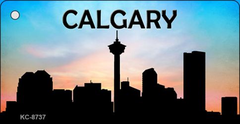 SMART BLONDE Calgary Silhouette Novelty Metal Key Chain KC-8737