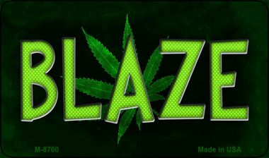 M-8760 3.5 x 2 in. Blaze Novelty Metal Magnet