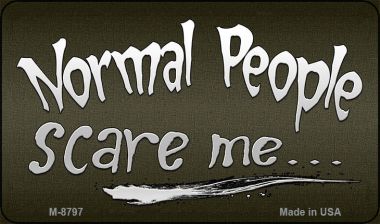 SMART BLONDE Normal People Novelty Metal Magnet M-8797