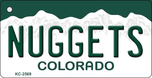 SMART BLONDE Nuggets Colorado State License Plate Novelty Metal Key Chain KC-2569