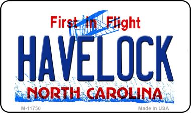 M-11750 3.5 x 2 in. Havelock North Carolina State Magnet