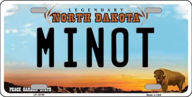 6 x 12 in. Minot North Dakota Novelty Metal Vanity License Plate Tag