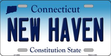 6 x 12 in. New Haven Connecticut Novelty Metal Vanity License Plate Tag