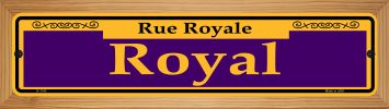 SMART BLONDE Royal Purple Novelty Wood Mounted Small Metal Street Sign WB-K-1143