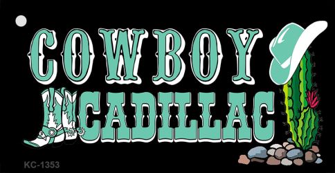 SMART BLONDE Cowboy Cadillac Novelty Metal Key Chain KC-1353