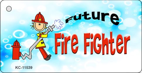 KC-11539 1.5 x 3 in. Future Fire Fighter Novelty Metal Key Chain
