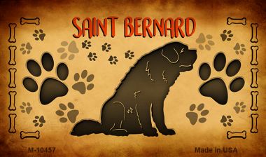 M-10457 3.5 x 2 in. Saint Bernard Novelty Metal Magnet