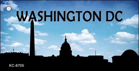 SMART BLONDE Washington DC Silhouette Novelty Metal Key Chain KC-8705