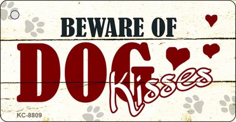 SMART BLONDE Beware of Dogs Novelty Metal Key Chain KC-8809