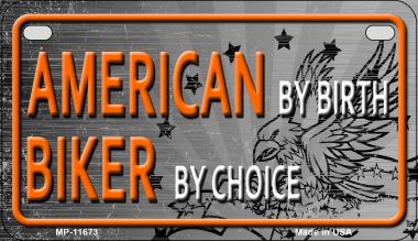 American Biker Novelty Metal Motorcycle Plate MP-11673