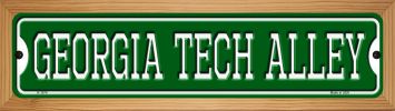 SMART BLONDE Georgia Tech Alley Novelty Wood Mounted Small Metal Street Sign WB-K-1074