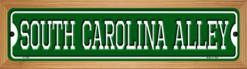 SMART BLONDE South Carolina Alley Novelty Wood Mounted Small Metal Street Sign WB-K-1091
