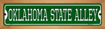 SMART BLONDE Oklahoma State Alley Novelty Wood Mounted Small Metal Street Sign WB-K-1103