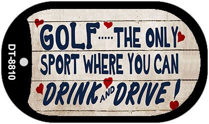 SMART BLONDE Drink and Drive Novelty Metal Dog Tag Necklace DT-8810