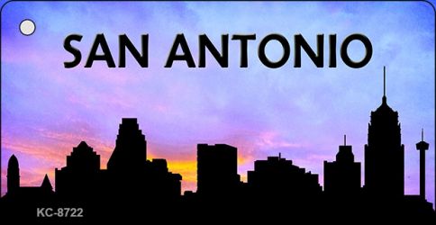 SMART BLONDE San Antonio Silhouette Novelty Metal Key Chain KC-8722