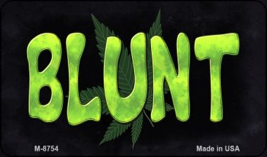 M-8754 3.5 x 2 in. Blunt Novelty Metal Magnet